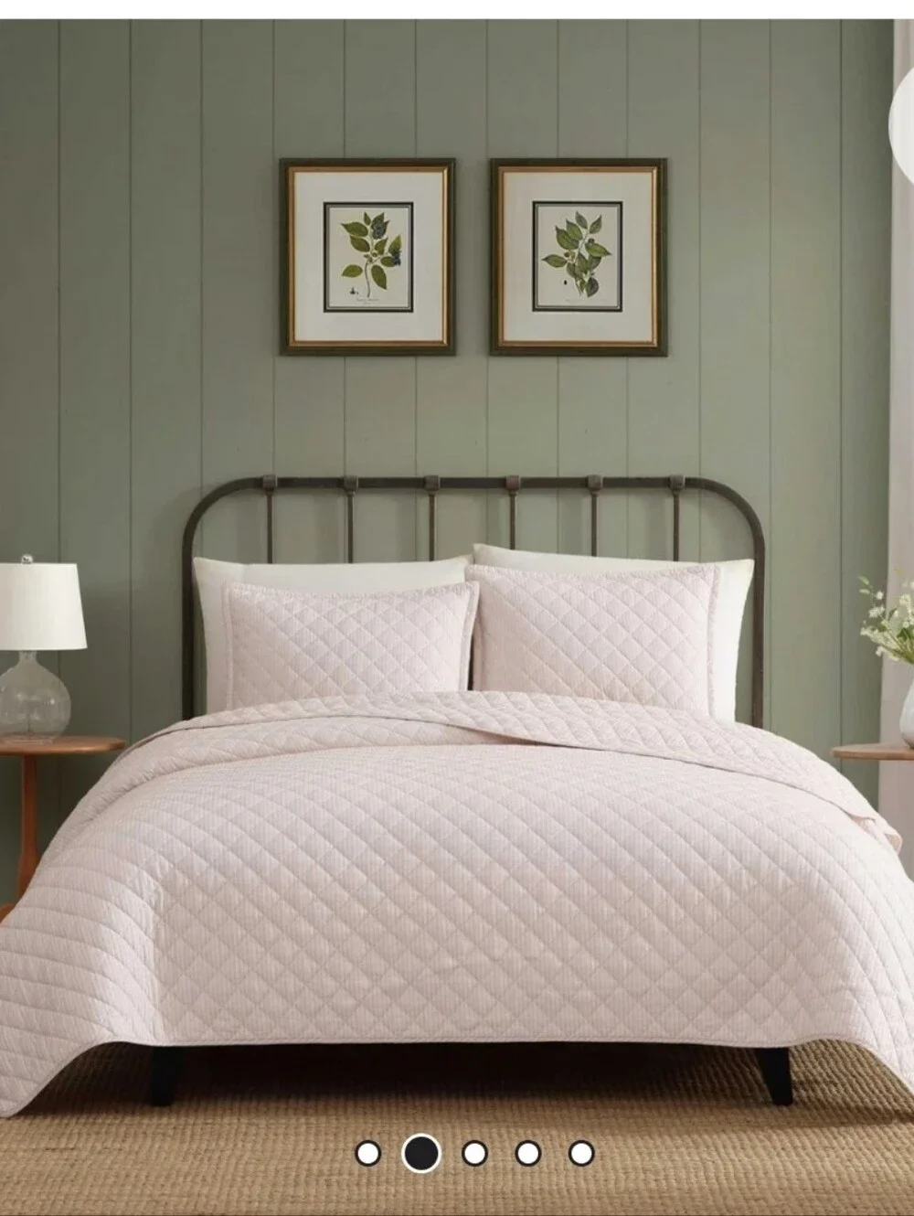 Laura Ashley Quilt Shams Set Tessas Ticking Stripe Medium Mauve Full/Queen NEW